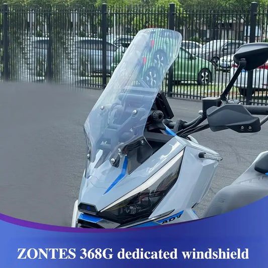 For ZONTES 368G 368 G Motorcycle Windshield Modification Height Front Rain Shield Wind Deflector Non Destructive Installation