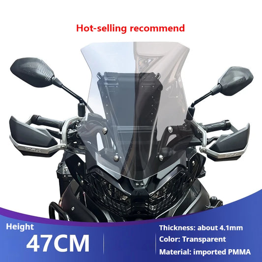 FOR  Benelli motorcycle is suitable for TRK702 TRK702X windshield TRK 702 702X high-quality windshield with transparent front glass